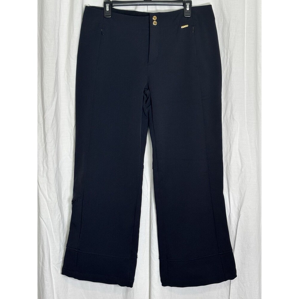 Calvin Klein Performance Quick Dry Fleece Lined Ski Snow Pants Womens L Black